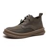 Best-selling Handmade Women's Shoes, Retro Round-toed Flat High-top Lace-up Soft Leather Women's Single Boots