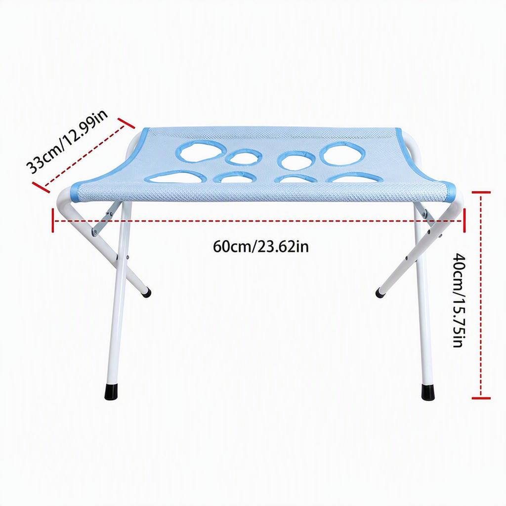 Foldable Pet Grooming Table Secure Strap Breathable Hanging Harness with Eight Holes for Picking Ears Nail Clipping Home
