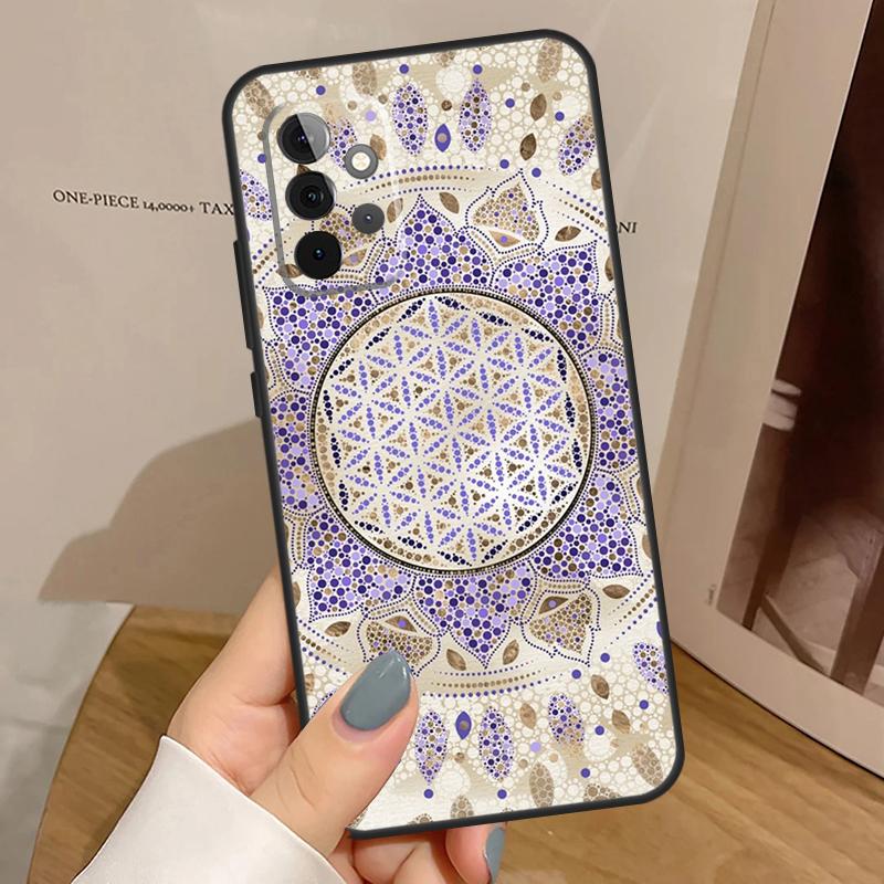 Livets Blomma I Lotus Pastellfodral För Samsung Galaxy A56 A36 A16 A06 A13 A33 A53 A52 A32 A12 A54 A34 A14 A35 A55 A17 A15