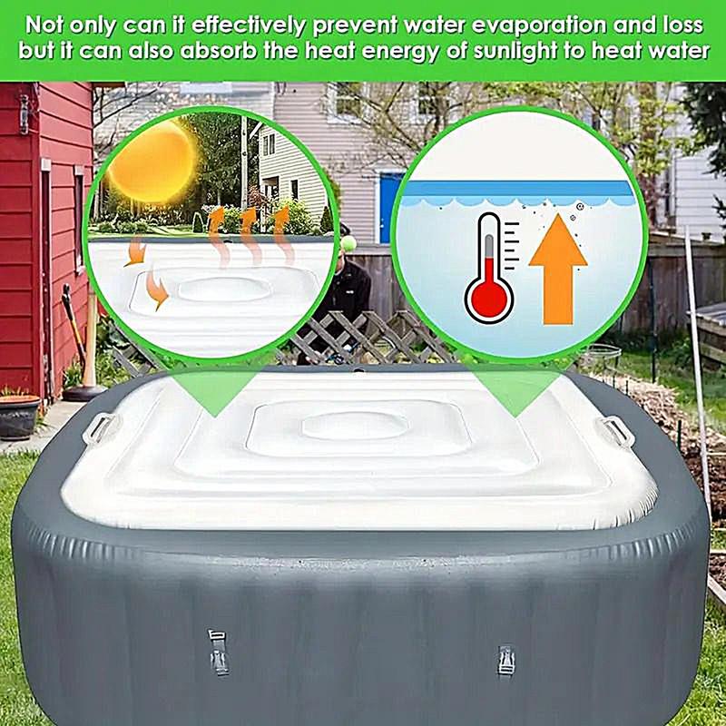 Hot Tub Cover  Square Insulated Hot Tub Cover Inflatable Energy Saving Square Hot Tub Lid for Hot Tub Cover Protector