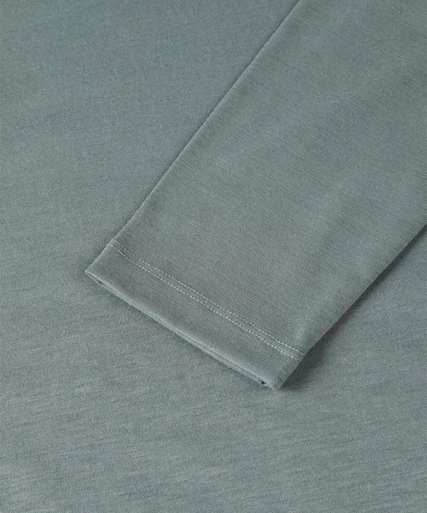 PANICALE Contrast Detail Crew Neck Stretch Jersey T-Shirt [2 Colors]