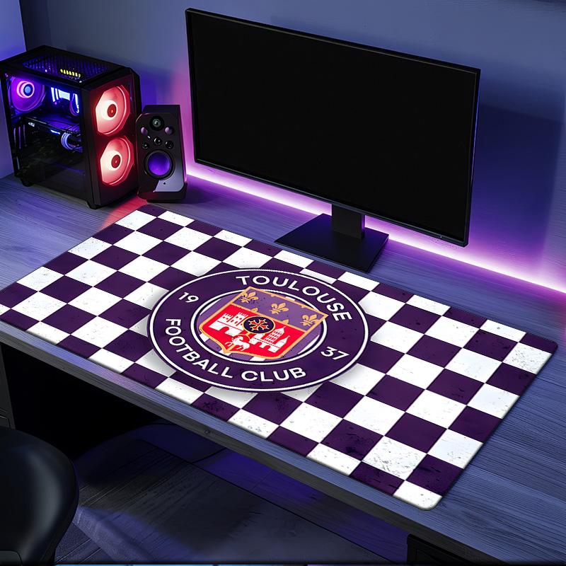 Toul-ouse Crest Design Mouse Pad, Rubber Base, Mouse Pad for Gamers and Office Use, Gaming Desk , Easy To Clean Mat Christmas fan gifts