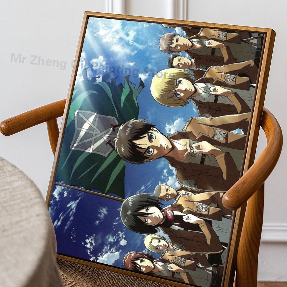 

1 шт. Атака титанов постер самоклеящаяся художественная водонепроницаемая бумажная наклейка декор для стен кофейни бара 21cm×30cm NoFrame