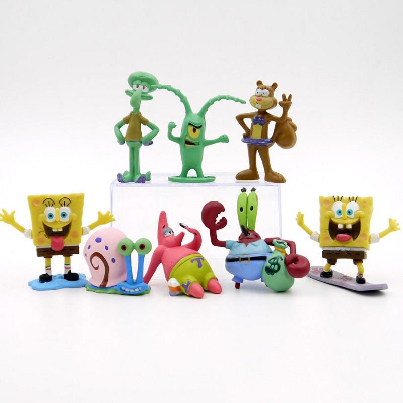 Premium 8-teiliges Spongebob Schwammkopf Patrick Star Thaddäus Tentakel PVC Figuren Set