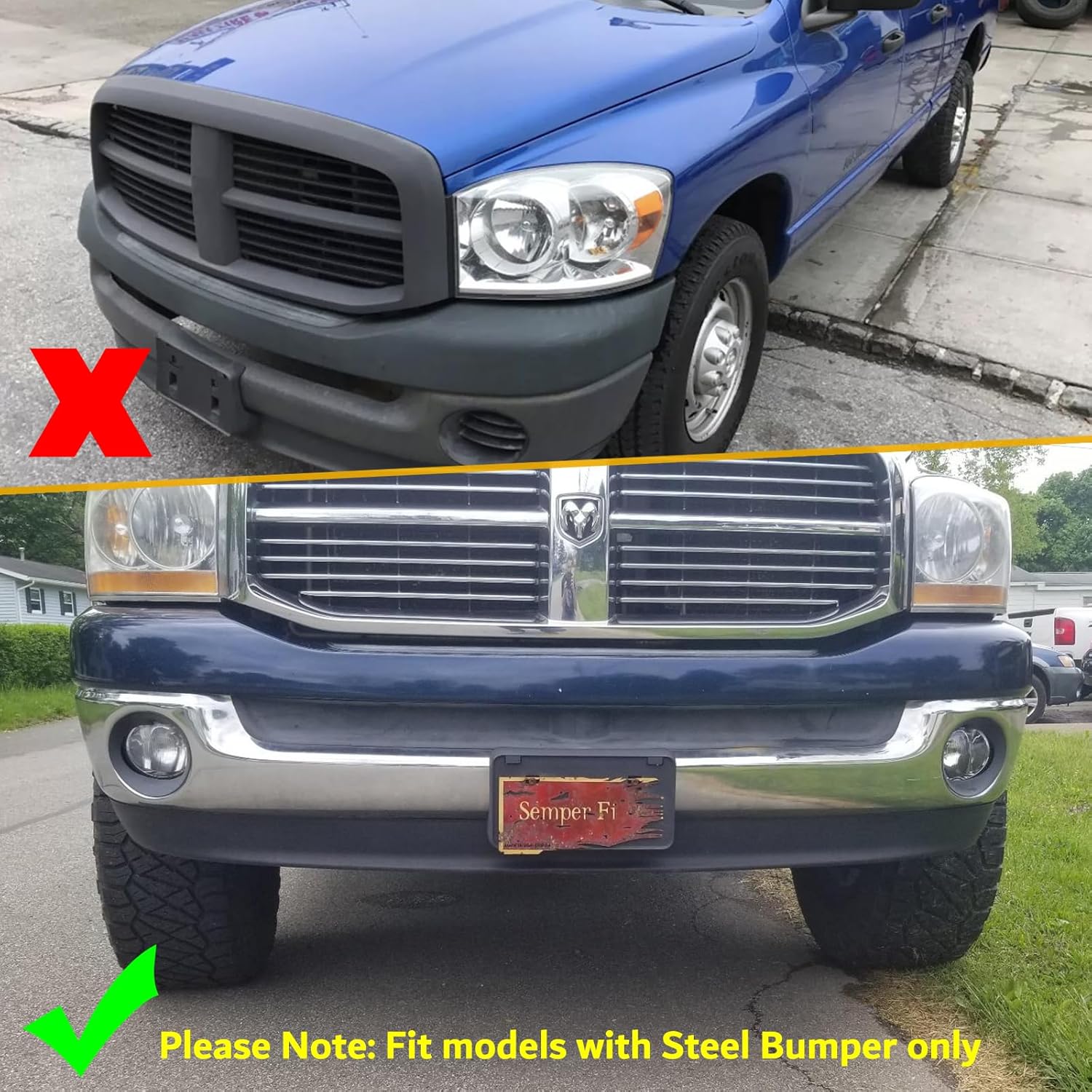 Fog Light Trim Bezel Front Bumper Fog Light Covers for Dodge Ram 1500 2002-2008, for Dodge Ram 2500/3500 2003-2009 Replace# 55077239AD 55077238AD