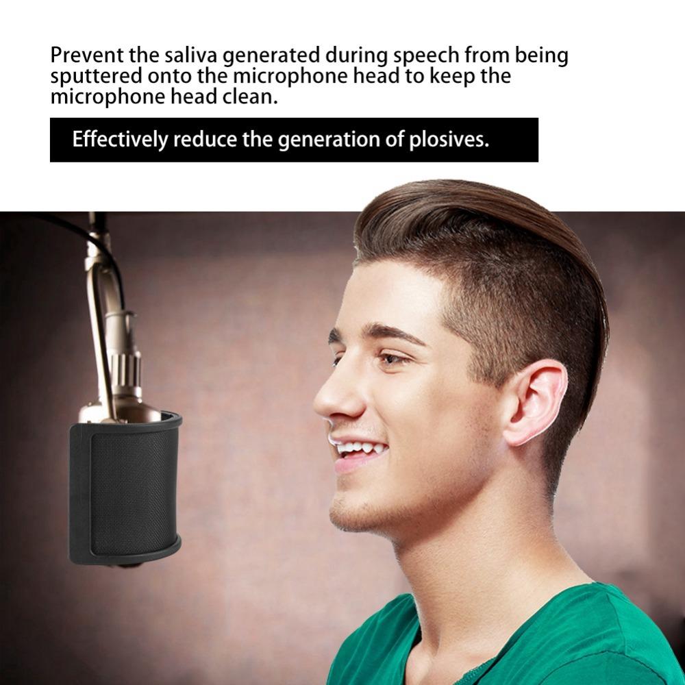 U Shape Microphone Windscreen Adjustable Windscreen Cover Mesh Shield Studio Recording