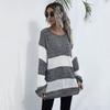 YYFS Women's Fashion Stripe Print Autumn Winter Long Sleeve O-Neck Sweaters