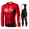 2026 Autumn Breathable Red Pro Cycling Jersey Set, Long Sleeve Cycling Clothing, MTB Maillot, Bicycle Sportswear, Road Bike Uniform, 2024