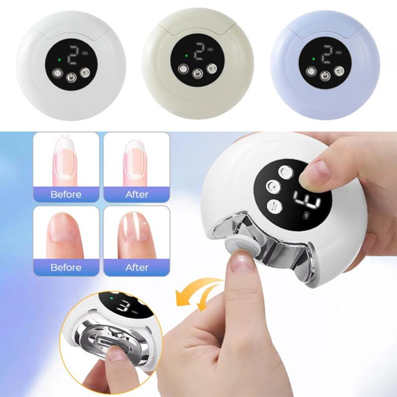 2 In 1 Electric Polishing Automatic Nail Clippers For Fingers And Toes Adults Usb Rechargeable Electric Nail File Kit 3 Speeds