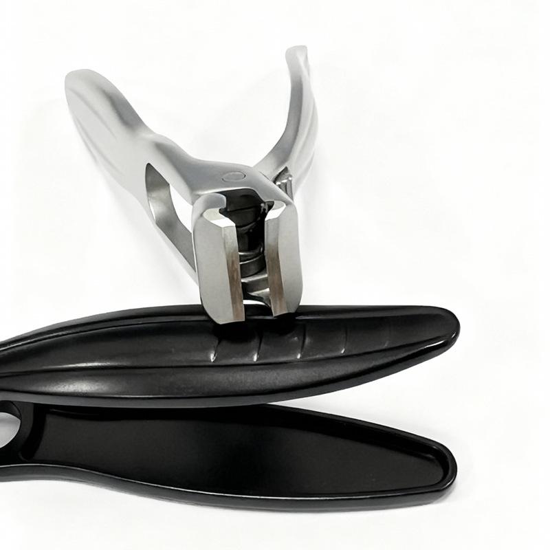 Safety Steel Nail Clippers Set with Large True Mouth Buckle & Secondary Opening