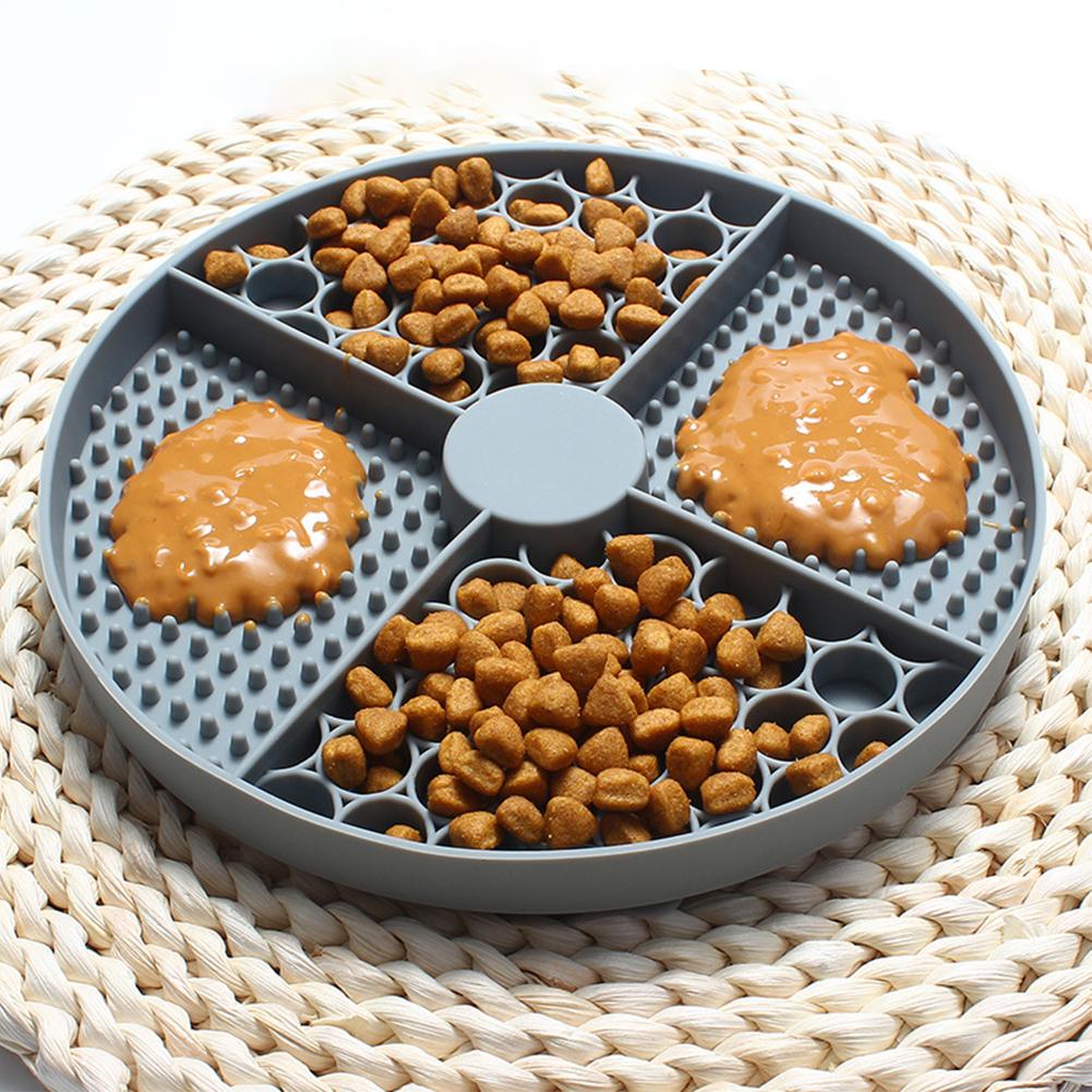 Silicone Pet Licking Pad With Suction Square Round Lick Mat Cat Dog Slow Food Bowl Dogs Slow Feeder Pet Supplies