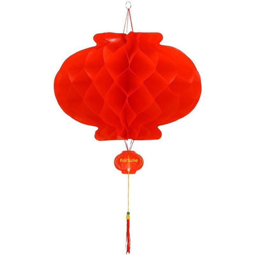 Set of 20 Weatherproof Red For HONEYCOMB Ball Lanterns Traditional Chinese Style Paper Decorations for Homes and Shops China Mainland