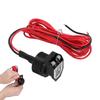 12V Car Cigarette Lighter Socket Adapter ID 21mm 0.8in Black with Spring Cover for Motorcycles Boats