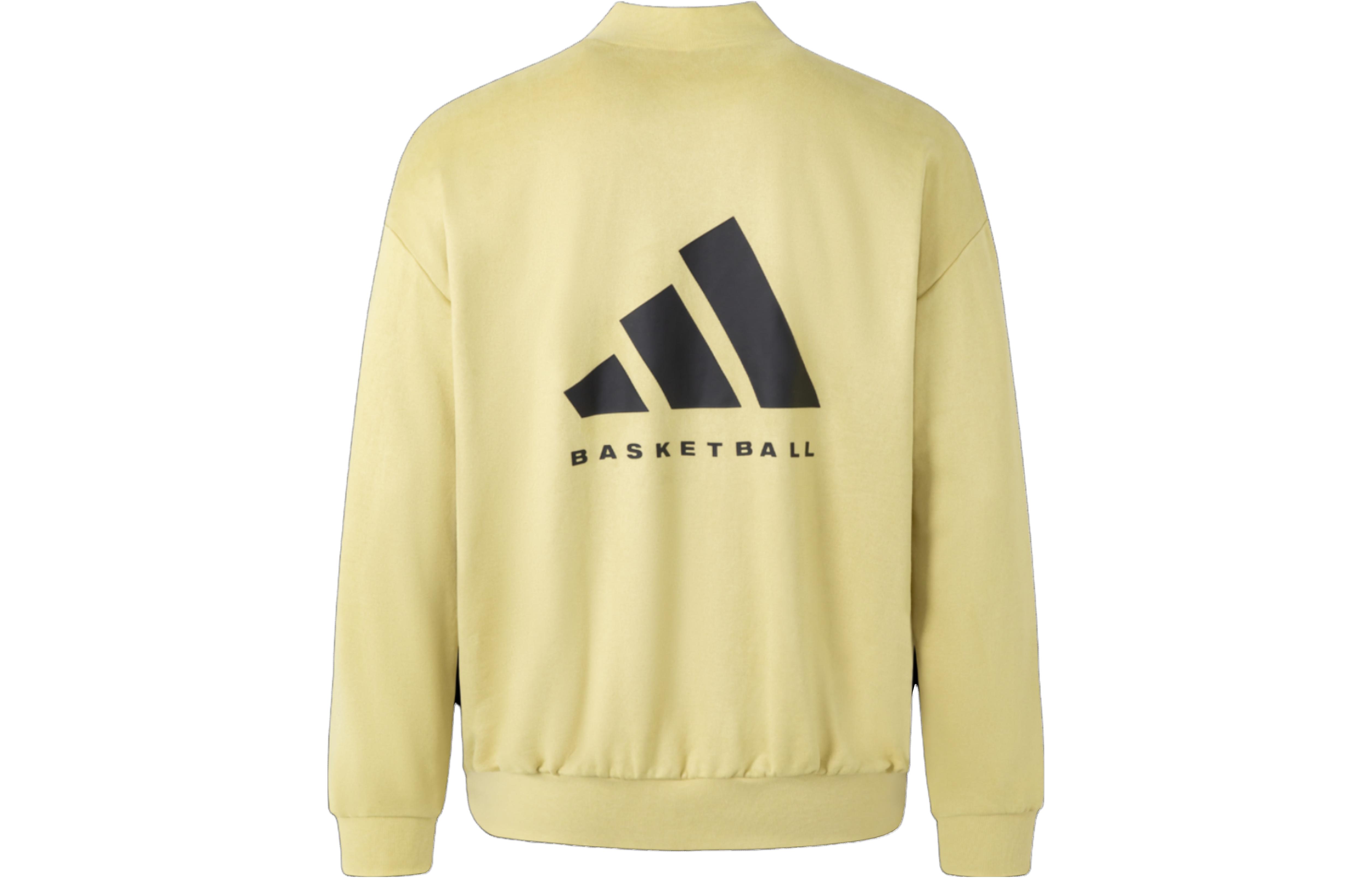 Adidas THE 2024 COLLECTION Sweatshirts Unisex Gold Crew Neck Moderate Regular IN7697 XXS
