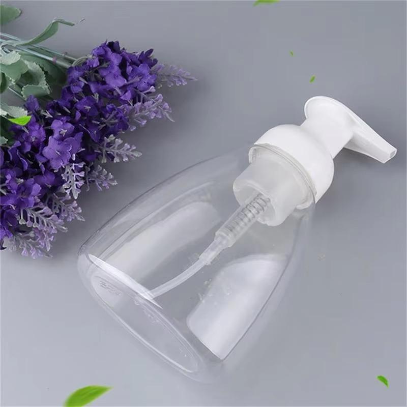 300ML Foam Bottle Transparent Mousse Bubble Bottle PET Plastic Hand Washing Liquid Bottle Facial Cleanser Soap Liquid Bottle