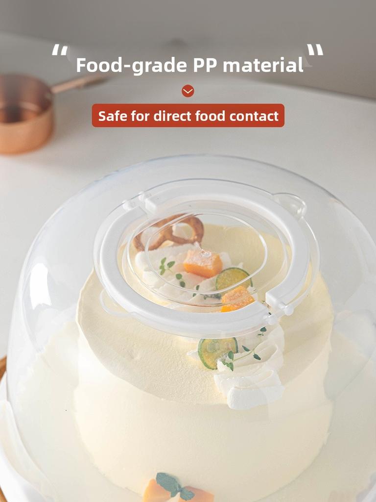 Reusable Transparent Cake Box Handheld Baking Preservation Base Tray for 6 Inch 8 Inch Cakes DIY Baking Tools Kitchen Supplies