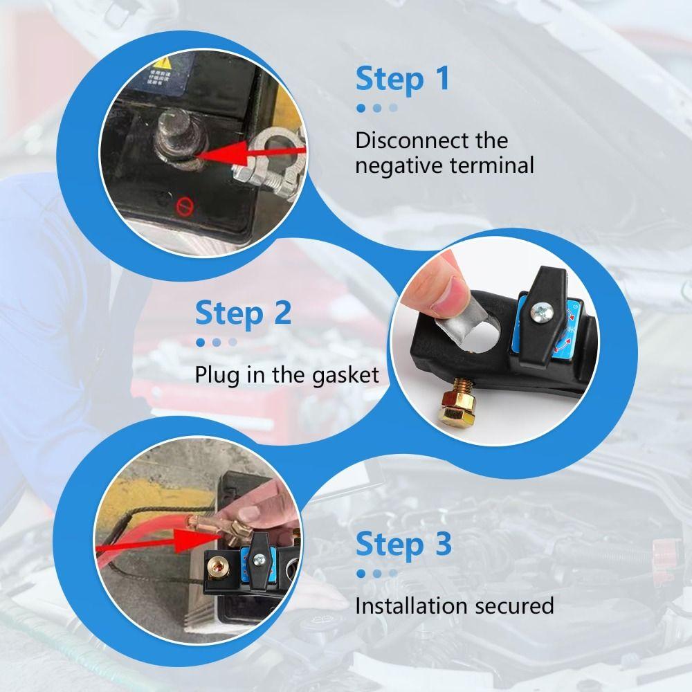 Quick Cut-off Car Battery Disconnect Switch Power Cut Off Kill Switches  For Car, RV and Boat