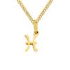 Gold-Plated Stainless Steel Zodiac Pendant Necklace for Women