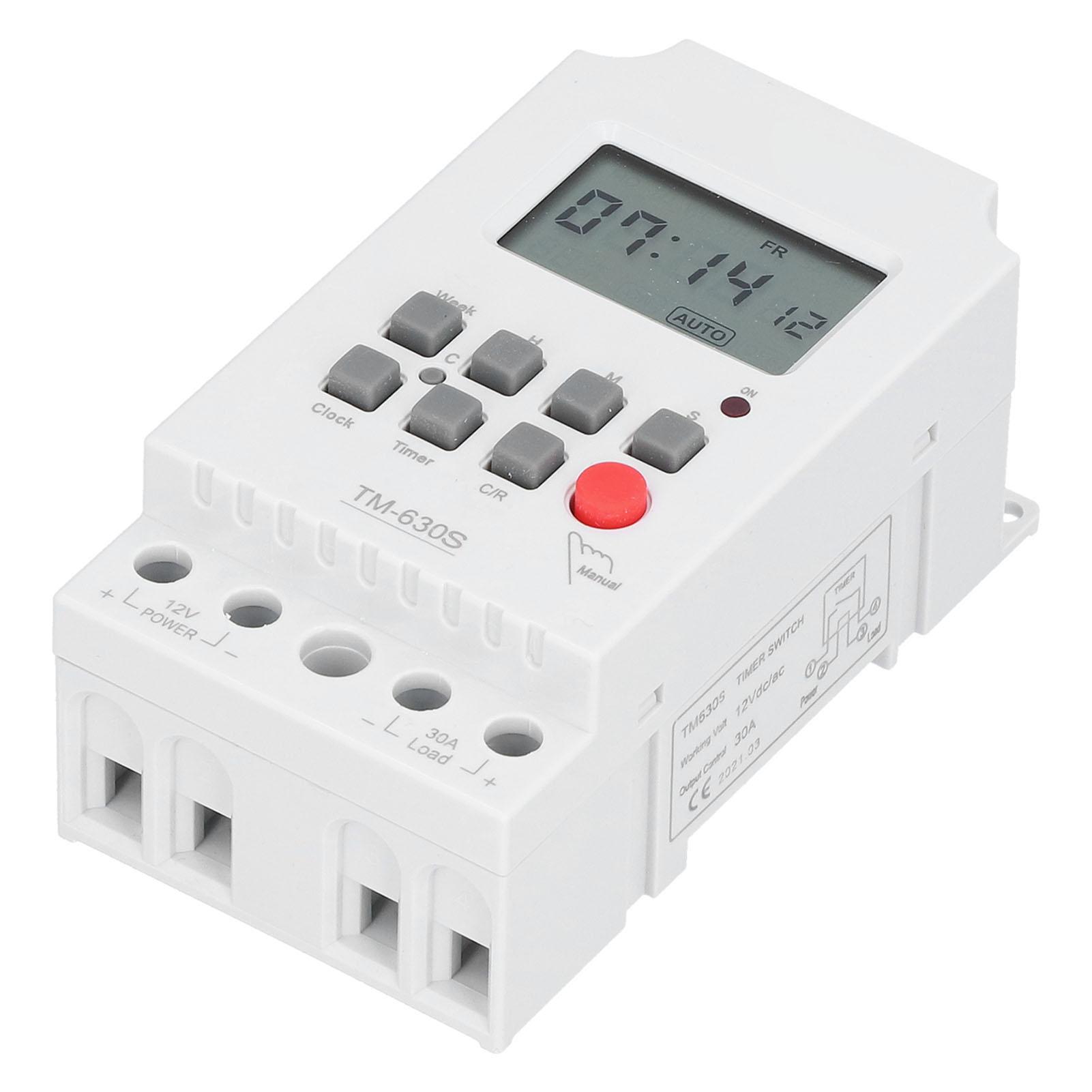 

Microcomputer Timer Switch 7-Day Electronic Accessories With Digital Display For Light Control білий