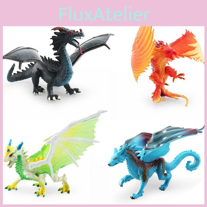 Vibrant Pvc Dragon Models Western Mythology Ice Dragon Steel Dragon Firehawk Static Decoration