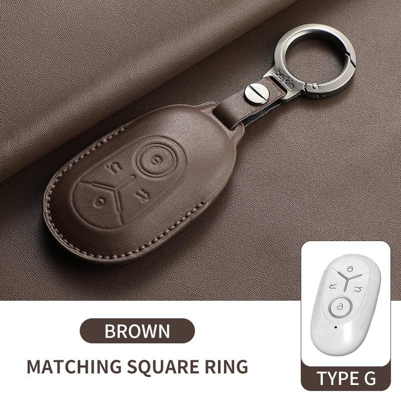 Leather Car Key Case Cover For Geely Galaxy L7 - L6 Max 1.5T Plus Air Pro Galaxy L7 Max E8 E5 Car Key Protection Bag
