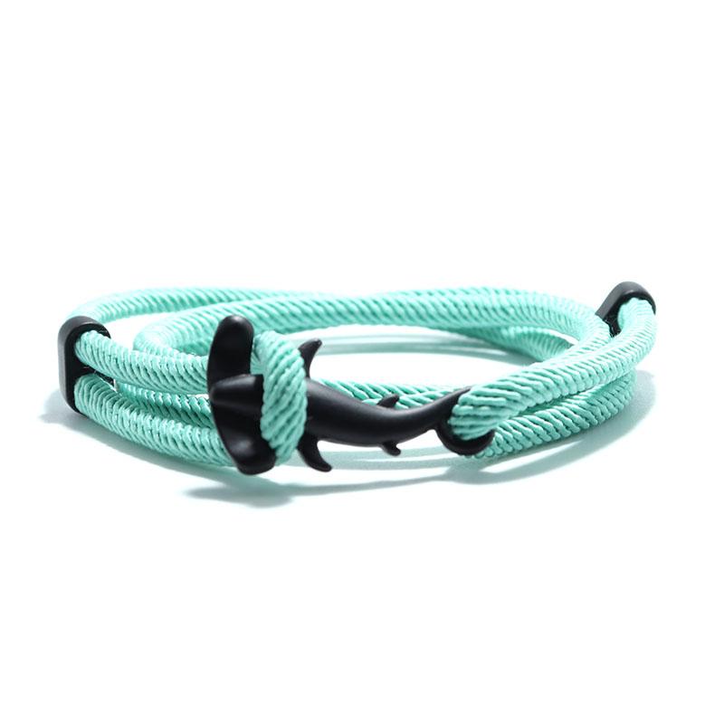 Ocean Animal Shark Bracelet Homme Female Multi-layer Adjustable Charm Braslet Camping Jewelry Beach Accessories Gift For Lovers