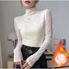 Fleece Thickened Solid Color Semi-turtleneck Bottoming Shirt with A New Top In Early Autumn
