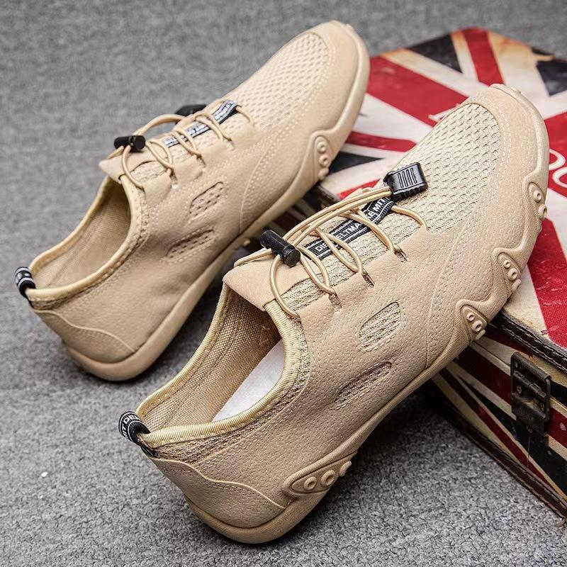 New Classic Mesh Men's Shoes Breathable Casual Shoes Sports Shoes Fashion Versatile Trendy Shoes Beans Shoes