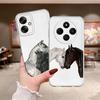 White Black Horse Case for Xiaomi Poco X3 Pro X3 NFC Soft Phone Cover
