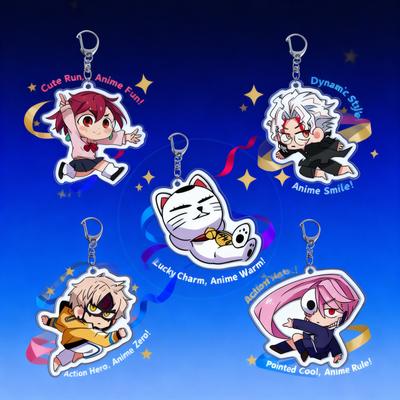Anime Schlüsselanhänger Acryl Schlüsselanhänger Niedlicher Anhänger Schichtdesign Dang Dang Lagerware Dropshipping One Piece Verfügbar