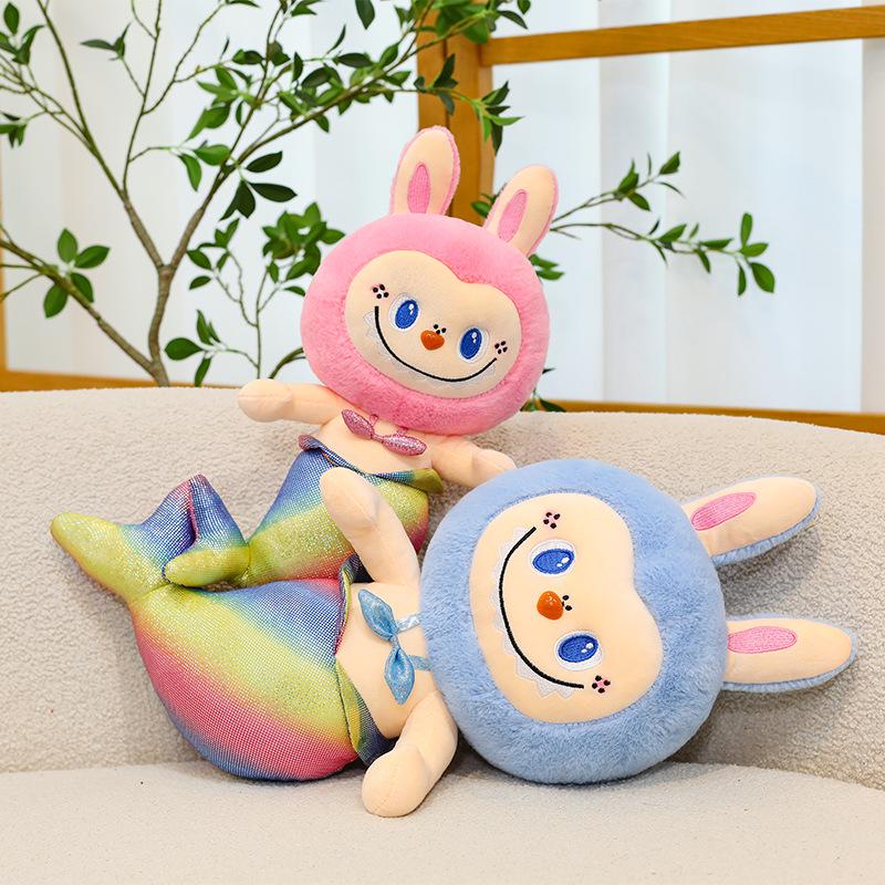Cross-Border Mermaid La-Boo Plush Doll: Amusement Park Pendant Gift