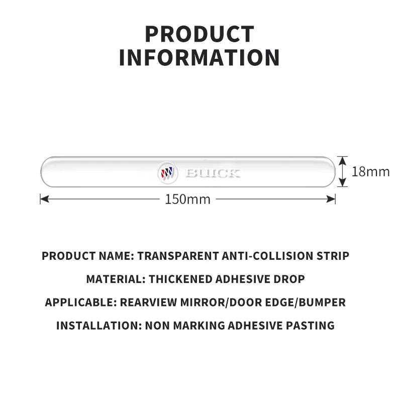 4pc Transparent Car Door Rearview Mirror Protection Strip For Buick Century Excelle XT Envision Excelle GT Verano Regal LaCrosse