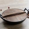 Wooden Anti-overflow Handmade Anti-scalding Pan Lid Iron Pot Cover Cookware Part Fir Wood Pot Lid