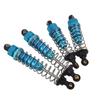 XBERSTAR 1/10 RC Front and Rear Shock Absorbers, 4-Pack Aluminum Shock Absorbers for Tamiya DT-02, DF-02, DT-03, TT-02B 1/10 RC Upgrade Parts (Blue)