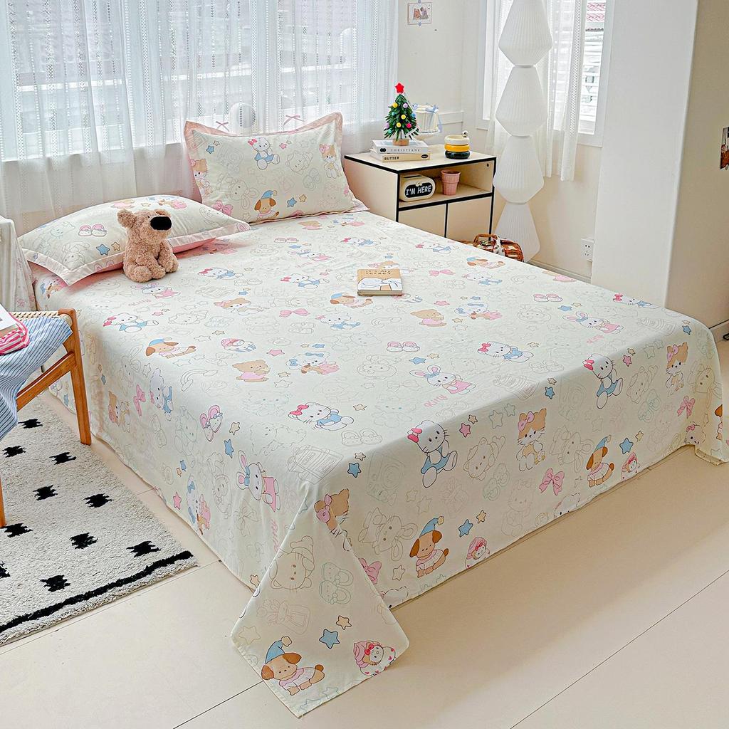 2026 A-Class 100% Cotton Jet Print Single Bed Sheet