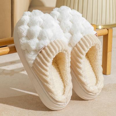 Chaussons en coton, pantoufles d'hiver pour femmes avec pantoufles antidérapantes chaudes d'intérieur pour le printemps et l'automne