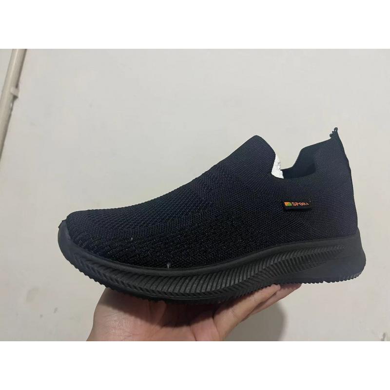 

New sports and leisure cloth shoes fly-woven men s shoes breathable thin mesh socks shoes 45