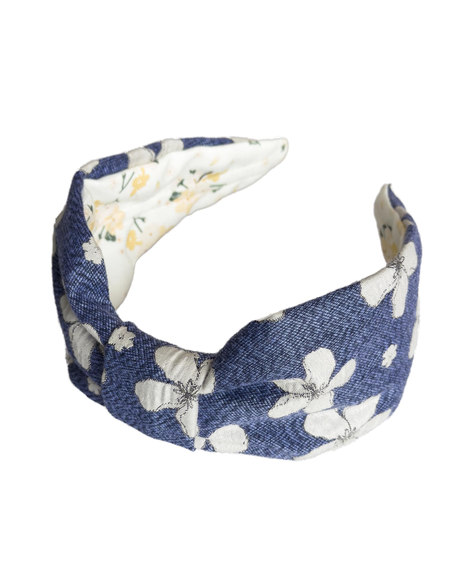 

MISSYI Тюрбан в японском стиле для волос, милый с сакурой, для взрослых, женская повязка на голову, удобная, широкая, повязка на голову, толстая, аксессуар, принт, ретро, (синий) синий