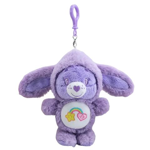 Care Bears Rabbit Ear Plush Keychain Furry Fluffy Pendant Bag Charm Trendy Key Holder Fashion Bag Decoration Cartoon Key Ring