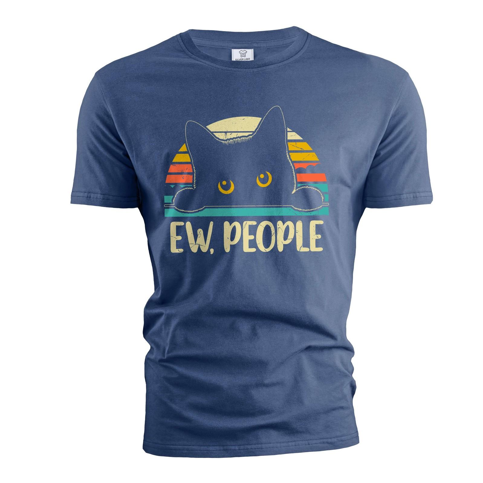 Cat Funny T-Shirt Ew People Shirt Introvert Shirt Cat pet Owner Shirt 2XL