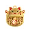 Sand Gold Keychain, Lucky Cat, Creative Car Keychain Pendant, Hollow Cat, Drip Glue, Enamel, Colorful Pendant