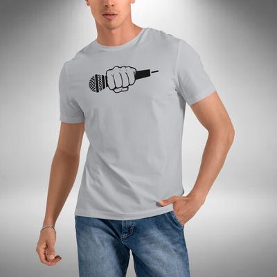 Camiseta Microfone de Mão DJ Clubbing Dança Rave Amante de Música MC Pequeno a 5XL