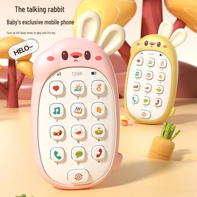 Bilingual Infant Teether: Multifunctional Puzzle Rabbit Lullaby Toy