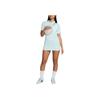 Nike Sportswear Printed Logo Soft Solid Color Short Sleeve Dress Women dresses Glacier-Blue White HJ8149-474