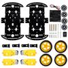 2025 Trend Intelligent Robot Assembly Car Kit DIY Kit Four-Wheel Drive Double Bottom Build Acrylic Base Car Learning Programming