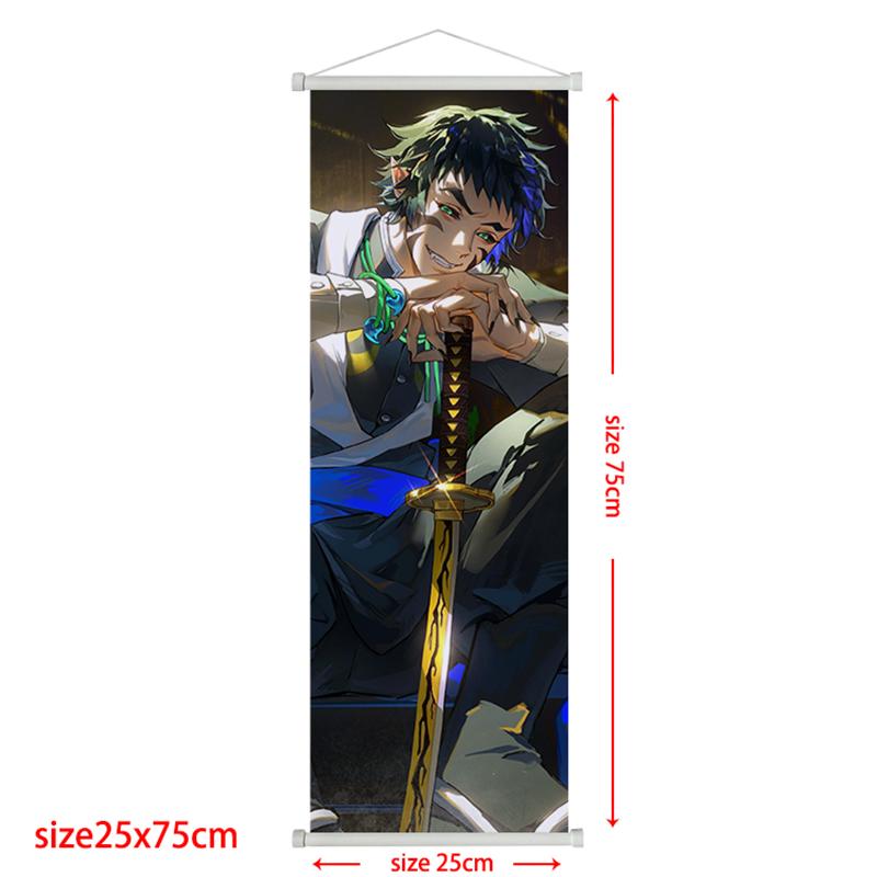 Demon Slayer Scroll Poster Rengoku Kyoujurou Heimdeko Kamado Tanjirou Wohnzimmerdekoration Hängegemälde Kindergeschenk Poster