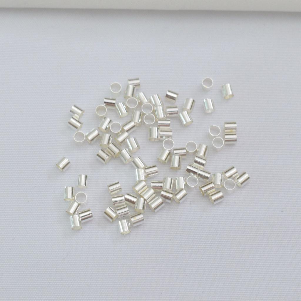 10g Color Retention 14K Gold-Coated Positioning Tube Round Tube Lock Diy Handmade Squashed Straight Tube Ending Bead Spacer Material