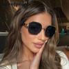 Trendy Square Sunglasses Women  Luxury Brand Vintage Punk Metal Frame Sun Glasses For Ladies Classic Driving Shades UV400