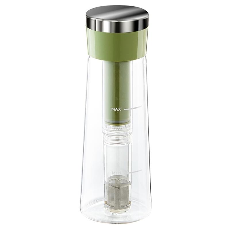 

Insulated Travel Pitcher For Iced Coffee Teas Leak proof Lid Durable Stainless Steel Outdoor Camping Hiking Accessories зелений