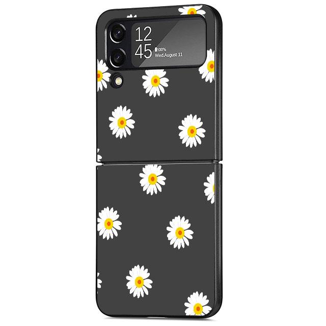 Love Heart Cell Case For Samsung Galaxy Z Flip 3 5G 4 Fashion Z Flip3 Luxury Black Hard Back Phone Coque Cover